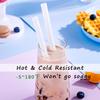 10mm Super Wide Biodegradable Bamboo Bubble Tea Straws, 100% Eco Friendly Disposable Drinking Straw Made of Planted Fiber, Large Bamboo Fiber Straw Perfect For Smoothies, Jumbo and Boba view 3