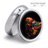 Pile of Colorful Candies Pill Box Cute Round Pill Case Portable Medicine Tablet Vitamin Holder Organizer for Purse Pocket view 2