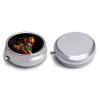 Pile of Colorful Candies Pill Box Cute Round Pill Case Portable Medicine Tablet Vitamin Holder Organizer for Purse Pocket view 3