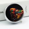 Pile of Colorful Candies Pill Box Cute Round Pill Case Portable Medicine Tablet Vitamin Holder Organizer for Purse Pocket view 4