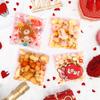 Valentines Treat Bags, 100 PCS Valentiens Cellophane Treat Bags, Valetines Candy Bags, Self Adhesive Plastic Valetine Gift Bags Cookie Bags Goodie Bags for Valentine's Day Holiday Party Favor Supplies view 3