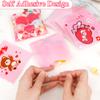 Valentines Treat Bags, 100 PCS Valentiens Cellophane Treat Bags, Valetines Candy Bags, Self Adhesive Plastic Valetine Gift Bags Cookie Bags Goodie Bags for Valentine's Day Holiday Party Favor Supplies view 4