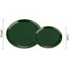 PULOTE 200PCS Green Plastic Plates - Heavy Duty Green Disposable Include 100 Each (10 inch Dinner & 7 inch Dessert) Plates for Christmas Party view 2
