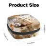 Sanitary Napkin Storage Bags, Shell Paint Menstrual Pad Bag Oxford Cloth Menstrual Cup Pouches Nursing Pad Tampon Period Bags with Zipper for Teen Girls Women Ladies view 2