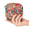 Sanitary Napkin Storage Bags, Flowers Cosmetic Pattern Menstrual Pad Bag Oxford Cloth Menstrual Cup Pouches Nursing Pad Tampon Period Bags with Zipper for Teen Girls Women Ladies view 4