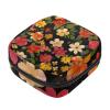 Sanitary Napkin Storage Bags, Spring Flowers Menstrual Pad Bag Oxford Cloth Menstrual Cup Pouches Nursing Pad Tampon Period Bags with Zipper for Teen Girls Women Ladies view 1