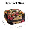 Sanitary Napkin Storage Bags, Spring Flowers Menstrual Pad Bag Oxford Cloth Menstrual Cup Pouches Nursing Pad Tampon Period Bags with Zipper for Teen Girls Women Ladies view 2