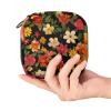 Sanitary Napkin Storage Bags, Spring Flowers Menstrual Pad Bag Oxford Cloth Menstrual Cup Pouches Nursing Pad Tampon Period Bags with Zipper for Teen Girls Women Ladies view 4