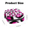 Sanitary Napkin Storage Bags, Pink Leopard Print Menstrual Pad Bag Oxford Cloth Menstrual Cup Pouches Nursing Pad Tampon Period Bags with Zipper for Teen Girls Women Ladies view 2