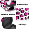 Sanitary Napkin Storage Bags, Pink Leopard Print Menstrual Pad Bag Oxford Cloth Menstrual Cup Pouches Nursing Pad Tampon Period Bags with Zipper for Teen Girls Women Ladies view 3