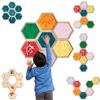 24-Piece Wooden Sensory Wall Panels for Kids with Replaceable Texture Pads view 1