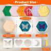24-Piece Wooden Sensory Wall Panels for Kids with Replaceable Texture Pads view 2