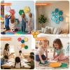 24-Piece Wooden Sensory Wall Panels for Kids with Replaceable Texture Pads view 4