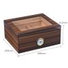 BCCCLLLSA Humidor Cigar Box Humidor Cigar Display Box Glass Window Handcrafted Handcrafted Cedar Humidor with Front Digital Hygrometer Spanish Cedar Lined Cigar Box Cigar Gifts for Men view 2
