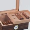 BCCCLLLSA Humidor Cigar Box Humidor Cigar Display Box Glass Window Handcrafted Handcrafted Cedar Humidor with Front Digital Hygrometer Spanish Cedar Lined Cigar Box Cigar Gifts for Men view 3
