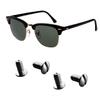 Ray Ban RB3507 RB2716 RB3016 Clubmaster Replacement Back Side Lenses Screws 4 with Screwdriver 1 (Silver, Nose bridge Hold Screws) view 1