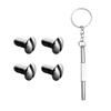 Ray Ban RB3507 RB2716 RB3016 Clubmaster Replacement Back Side Lenses Screws 4 with Screwdriver 1 (Silver, Nose bridge Hold Screws) view 2