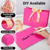 EUSOAR Paper Bags, 20pcs 10.6"x3.1"x8.3" Hot Pink Heavy Duty Gift Bags with Bow Ribbon Handle, Shopping Thank You Gift Treat Party Favor Paper Bags Bulk for for Shopping Wedding Birthday Party Favor view 4
