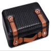 BCCCLLLSA Cigars,Humidors, Cigar Box Cigar Humidor Case, Handmaded Cigar Box Travel Case Humidor in Woven Cow Leather, Premium Black Leather, Holds 50 Cigars view 1