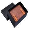 BCCCLLLSA Cigars,Humidors, Cigar Box Cigar Humidor Case, Handmaded Cigar Box Travel Case Humidor in Woven Cow Leather, Premium Black Leather, Holds 50 Cigars view 2