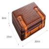 BCCCLLLSA Cigars,Humidors, Cigar Box Cigar Humidor Case, Handmaded Cigar Box Travel Case Humidor in Woven Cow Leather, Premium Black Leather, Holds 50 Cigars view 3