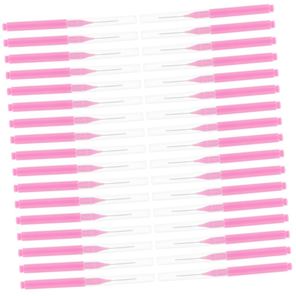 CIYODO 100pcs Interdental Brushes for Braces Gums Soft Bristle Cleaning Brush Portable Toothpick Toothbrush Accessory