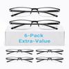 LUFF 6Pcs Anti-Blue-ray Reading Glasses Portable Ultra-Light Readers(2.25X) view 1