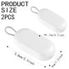 2 Pcs Earplug Cases, Ear Plug Holder Cases Only Portable Earplug Case Mini Plastic Earplug Organizer Storage Accessories Case Earplug Carrying Case Keychain for Travel Camping Business (White) view 2