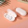 2 Pcs Earplug Cases, Ear Plug Holder Cases Only Portable Earplug Case Mini Plastic Earplug Organizer Storage Accessories Case Earplug Carrying Case Keychain for Travel Camping Business (White) view 3