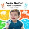 KLOUDYS Vibrating Baby Toothbrush l Bone Conduction Music l Soft BPA-Free Silicone Oral Sensory chew Toys for Kids & Babies, 9-24 Months, Blue view 2