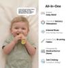 KLOUDYS Vibrating Baby Toothbrush l Bone Conduction Music l Soft BPA-Free Silicone Oral Sensory chew Toys for Kids & Babies, 9-24 Months, Pink view 3
