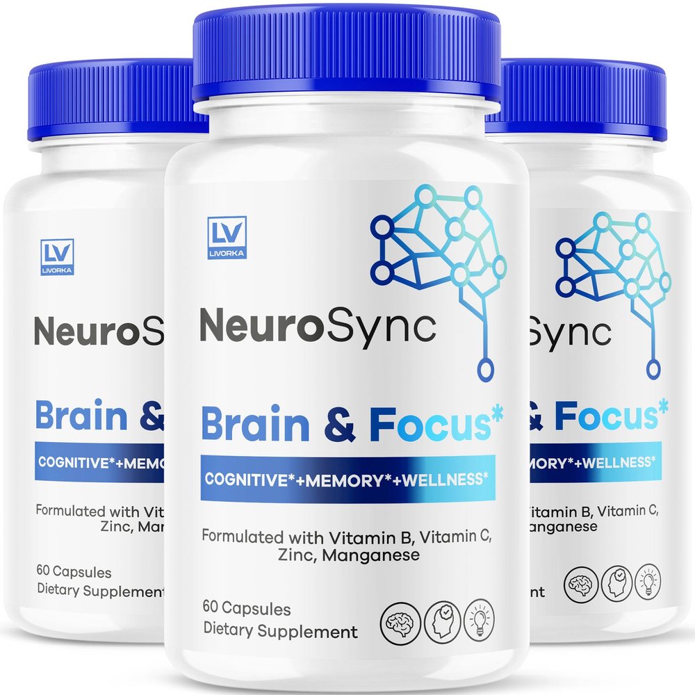(3 Pack) NeuroSync Brain Capsules, Neuro Sync Brain & Focus, NeuroSync Brain, NeuroSync Advanced Formula Capsules, NeuroSync Brain Supplement, 180 Capsules for 3 Months