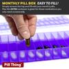 AM/PM 31 Day Once-a Day Monthly Pill Planner Organizers - Large Compartment Pill Boxes Store Medications for Entire Month Plus Compartment for Extra Pills (Am/Pm Purple & Purple) view 2