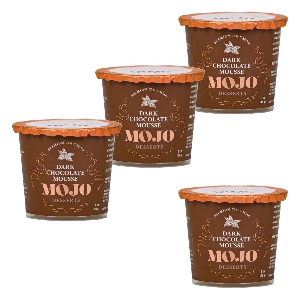 Mojo Dark Chocolate Mousse Gluten Free, 3 oz, 4 Pack