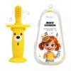 KLOUDYS Vibrating Baby Toothbrush l Bone Conduction Music l Soft BPA-Free Silicone Oral Sensory chew Toys for Kids & Babies, 9-24 Months, Yellow view 1