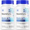 (2 Pack) NeuroSync Brain Capsules, Neuro Sync Brain & Focus, NeuroSync Brain, NeuroSync Advanced Formula Capsules, NeuroSync Brain Supplement, 120 Capsules for 2 Months