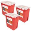 2 Gallon Large Sharps Container Safely Waste Biohazard Needle and Syringe Disposal Professional Use Biohazard Containers, Final Lock Lid (3) view 2