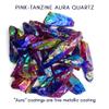 Crystals, Rocks, Jade, Crystals and Healing Stones, Witchcraft Supplies, Healing Crystals, Stones, Healing Stones, Rock Collection, Agate, Raw Stones (Pink-Tanzine Aura Quartz, 2 Pcs) view 2