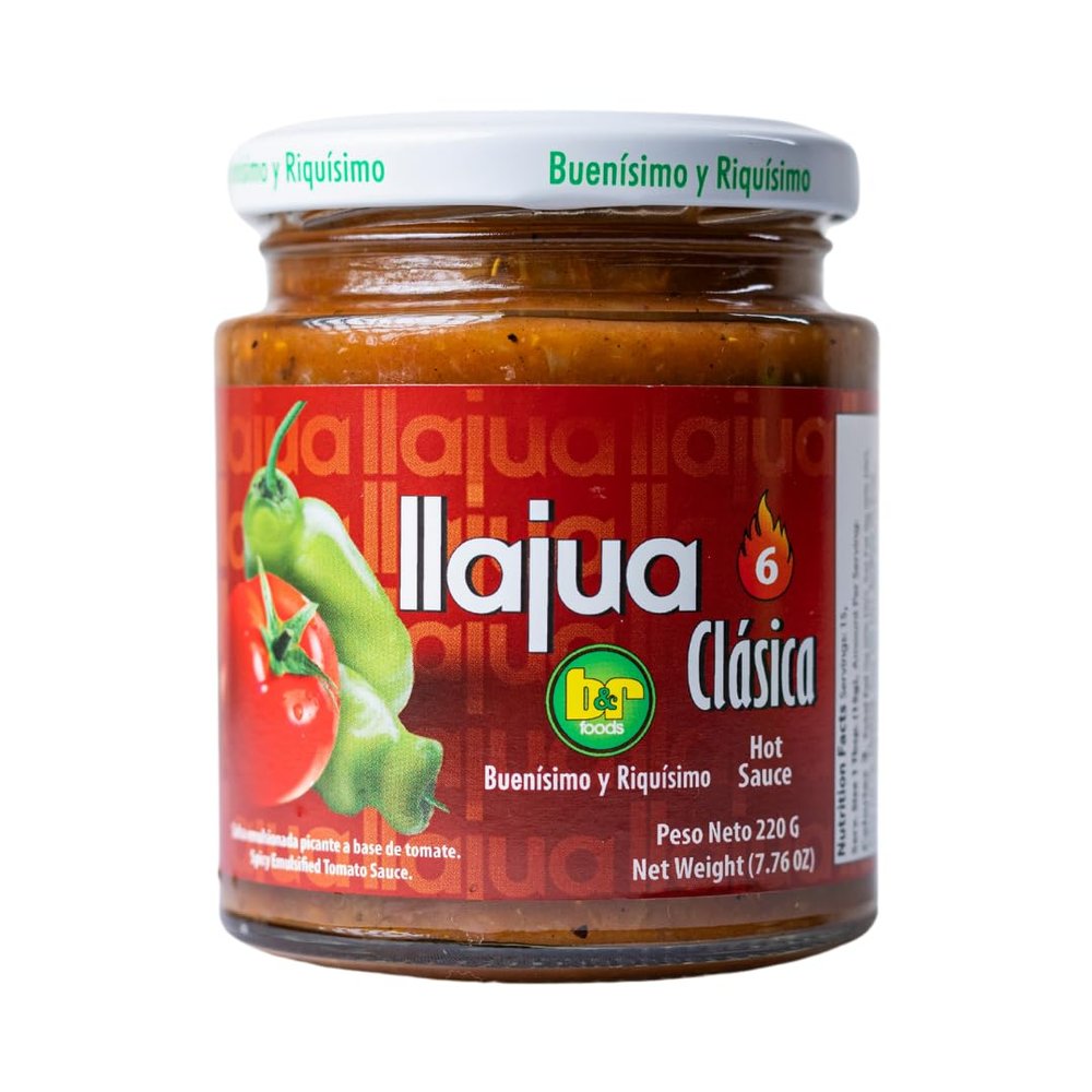 B&R Foods Llajua Clsica Ahumada / Smoked Classic Hot Sauce  Extra Spicy with Bold, Smoky Flavor | 100% Vegan & Gluten-Free | Perfect for BBQs, TexMex, Pizza, Burgers & More | 7.76 oz. (220 g.) Jar (Pack of 1)
