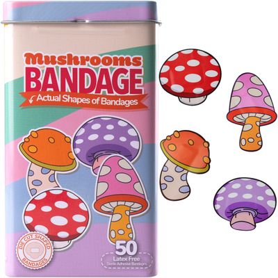 BioSwiss Bandages, Mushroom Shaped Self Adhesive Bandage Set, Latex Free, Sterile Wound Care, 50 Count
