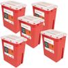2 Gallon Large Sharps Container Safely Waste Biohazard Needle and Syringe Disposal Professional Use Biohazard Containers, Final Lock Lid (5) view 2