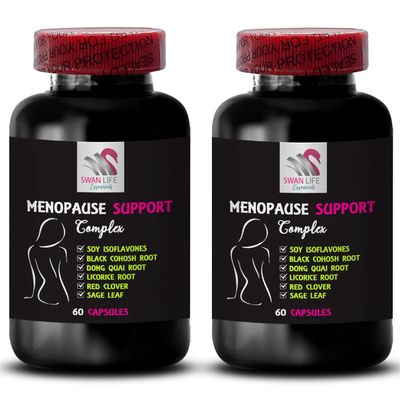 Gentle Support - MENOPAUSE SUPPORT COMPLEX - Tranquil Comfort, Nighttime Ease, Daily Refresh, Women's Comfort, Warmth Relief, Refreshing Bliss, Soothing Moments, Inner Harmony 2 Bottle 120 Capsules