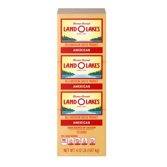 Land O Lakes Sliced Yellow American Cheese 132ct - 4.12 LB