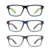 IVNUOYI 3 Pairs Reading Glasses Sports Style Frames with Spring Hinges, Flexible Blue Light Blocking Readers for Men and Women +3.00 view 2
