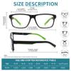 IVNUOYI 3 Pairs Reading Glasses Sports Style Frames with Spring Hinges, Flexible Blue Light Blocking Readers for Men and Women +3.00 view 4