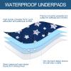 Waterproof Bed Pads Washable, Absorbent Chuck Pads for Incontinence, Washable Pee Pads for Dogs, Waterproof Mattress Protector for Seniors, Bedwetting Kids, Hospitals, Pets, 34"x52" 2 Pack view 3