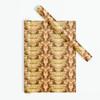 ZumBuys Vintage Mistletoe Wrapping Paper Roll, Red Green Gold Mistletoe Pattern, 90 gsm Fine Art Paper, Available in 3 Sizes (Glossy, 30x180 Inch) view 1