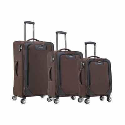 3-piece Lightweight and Stylish Travel Luggage, 20 Inches, 26 Inches, 30 Inches. Durable and Easy To Carry, Multi-level Telescopic Handle, Ergonomic, Suitable for Men and Women To Travel, Coffee Color