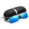 willochra Full lens Polarized Sports Reading Sunglasses for Men Blue Mirror Cycling Wrap Around Safety glasses with reader (BLUE LENS, 3.5, x) view 3