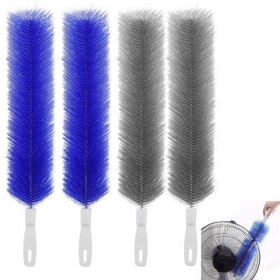 4 Pcs Cobweb Duster, Bendable Fan Duster, Plastic Fan Cleaner Brush,Microfiber Head Dusting Brush, Reusable Dust Remover for Air Conditioning Shutters,Ceiling Fan Blades,Air Vents, Curtains, Cars